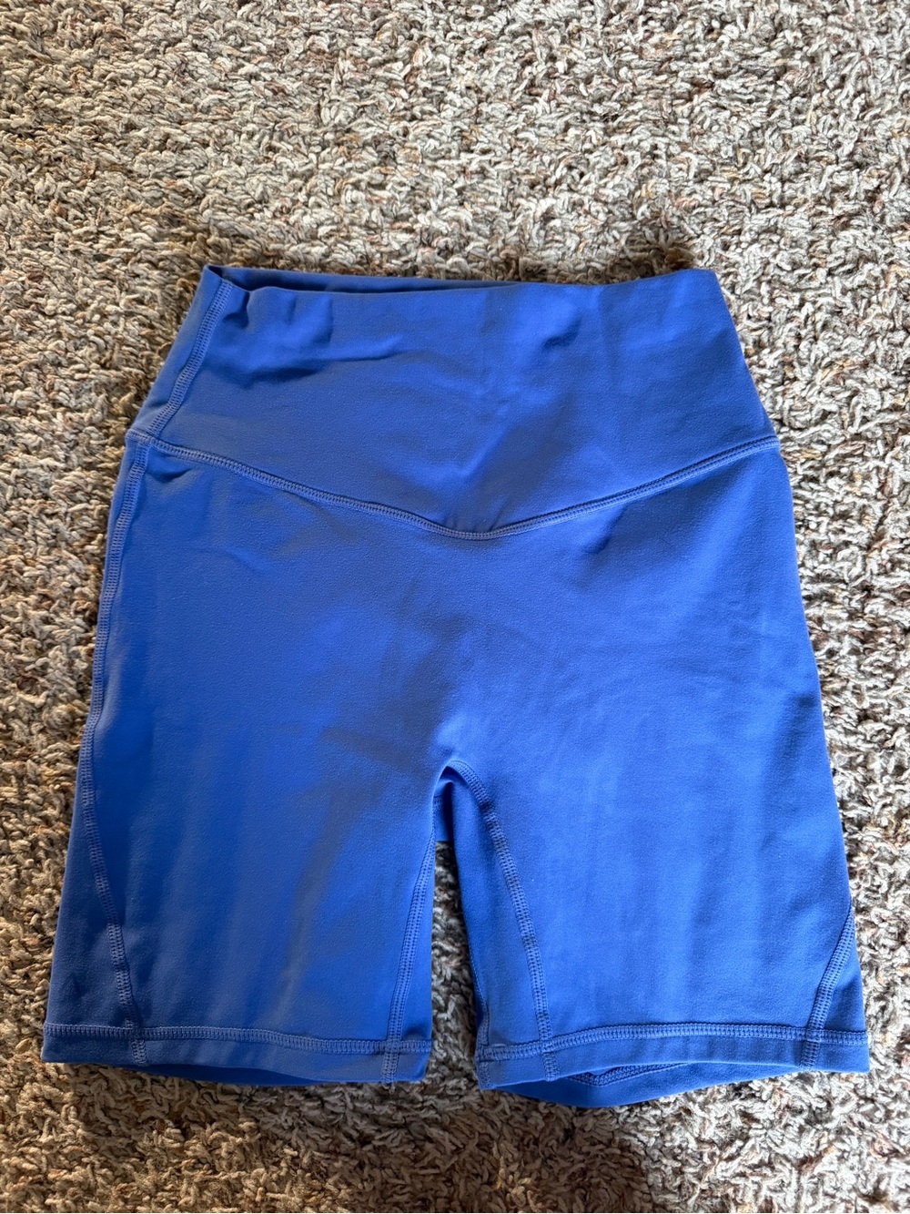 Women's High-Rise Blue Bike Shorts